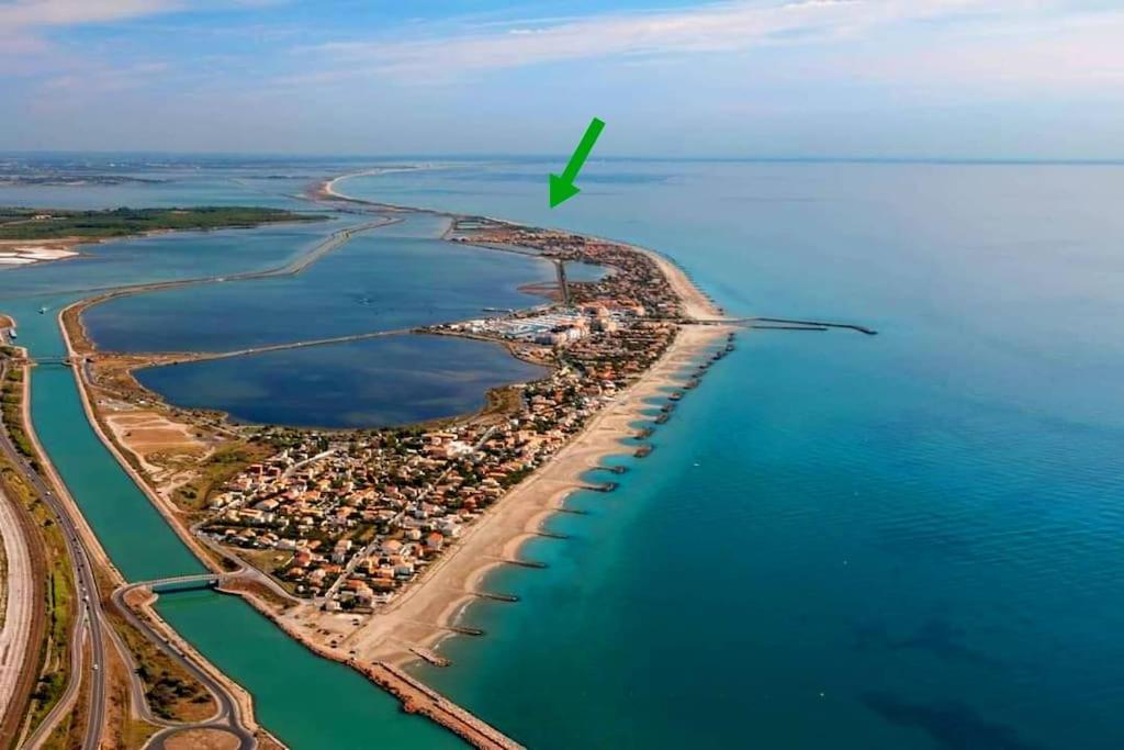 Appart 5P Terrasse Sud Vue Mer, Acces Direct Plage Frontignan Exterior foto
